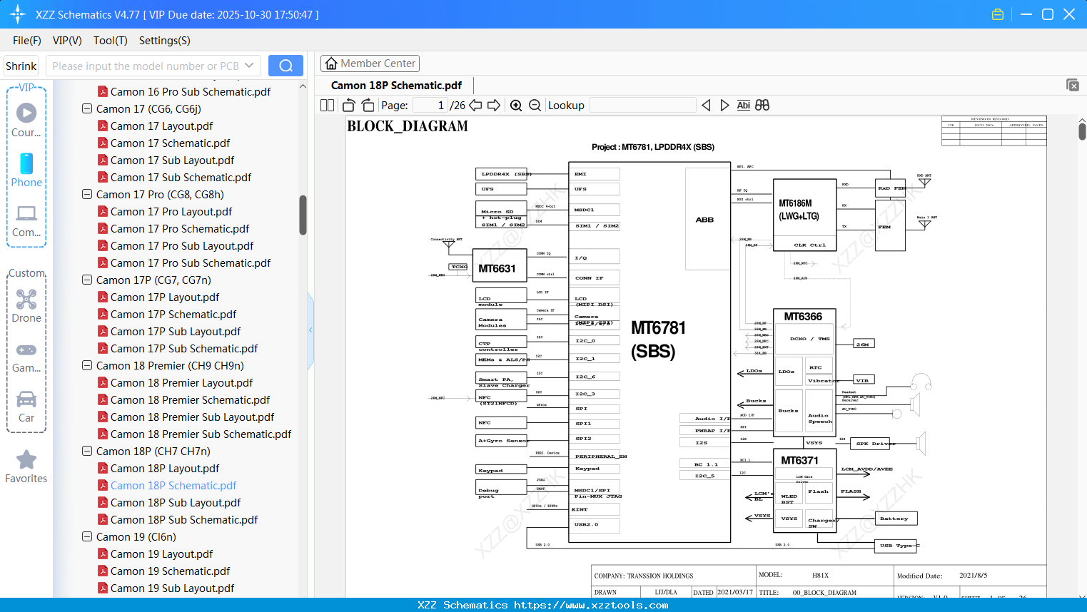 Tecno Camon 18P Schematic